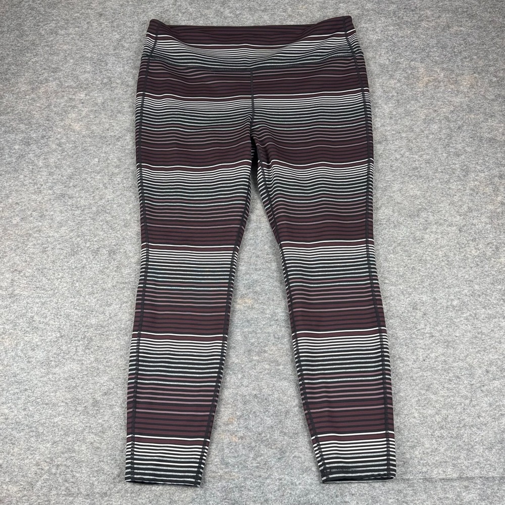 Athleta High Rise Expanse Stripe Chaturanga Tight‎ 27" Womens Plus 1X